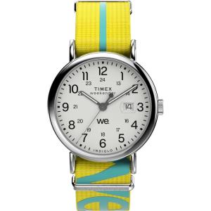 imageTimex Unisex Weekender 40mmYellowSilverToneWhite