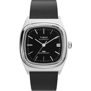 imageTimex Mens E Line 34mm WatchBlackStainless SteelBlack
