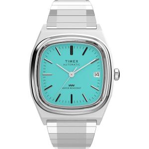 imageTimex Mens E Line 34mm WatchStainless SteelStainless SteelLight Blue