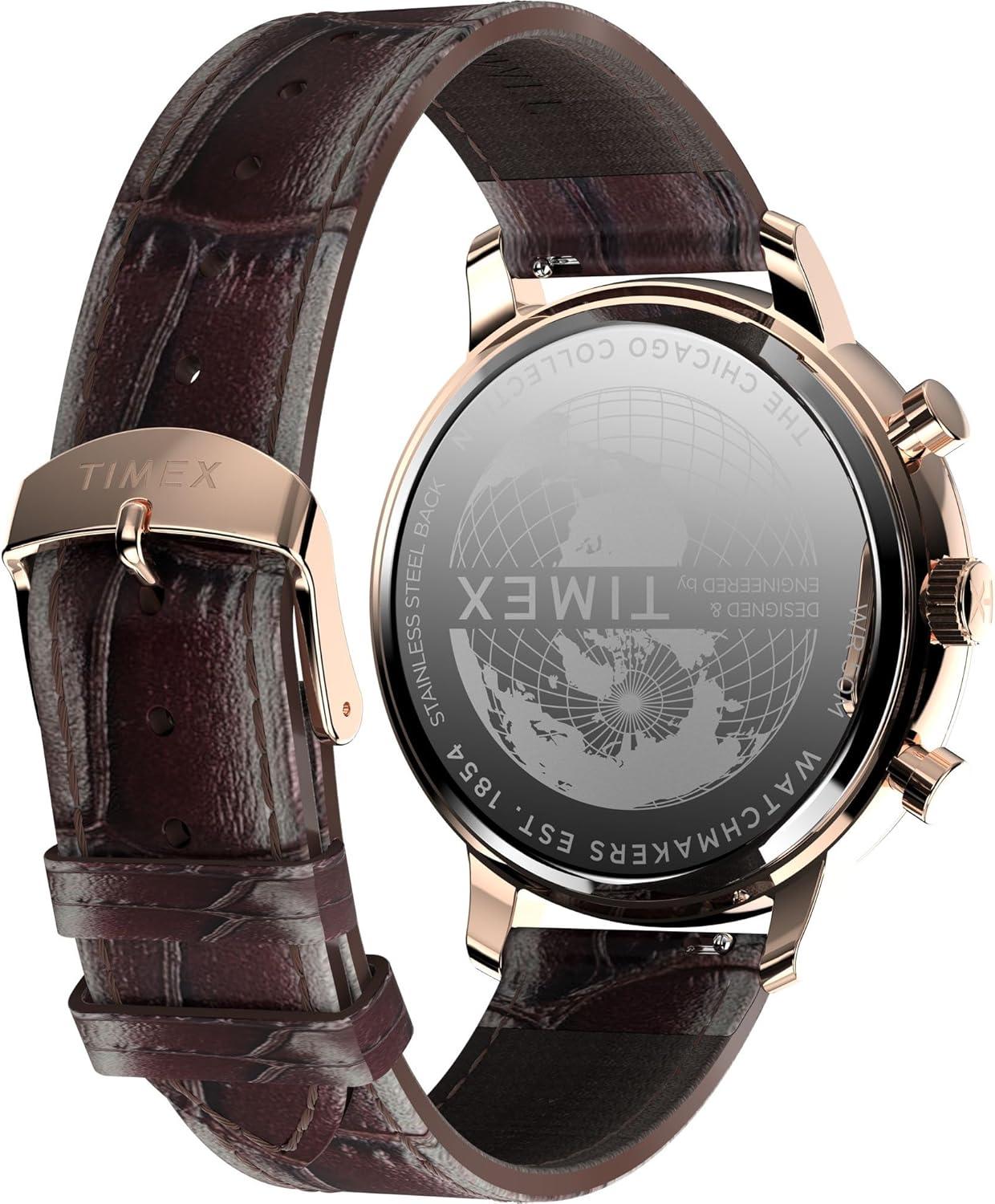 imageTimex Mens Chicago Chronograph 45mm WatchBlack