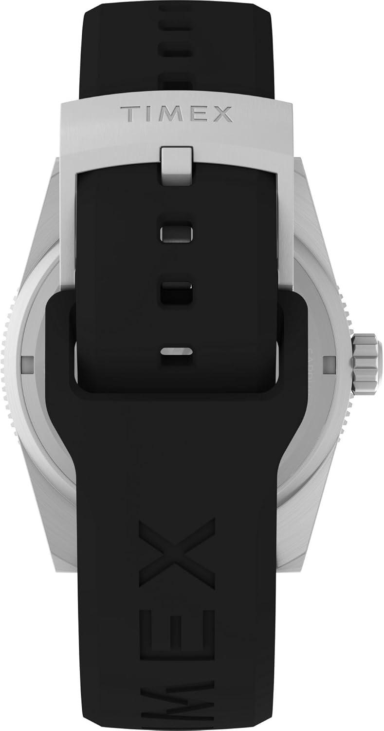 imageTimex Mens Deep Water Reef 41mm WatchBlackStainless SteelBlackRed