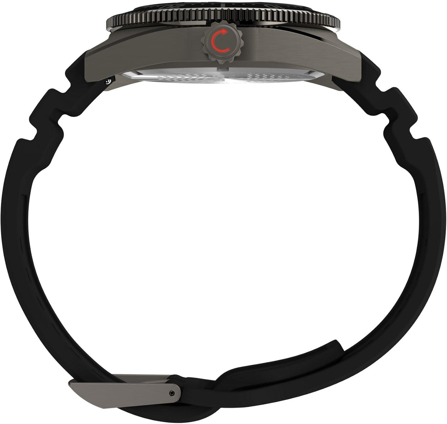 imageTimex Mens Deep Water Reef 41mm WatchBlackTitaniumBlack