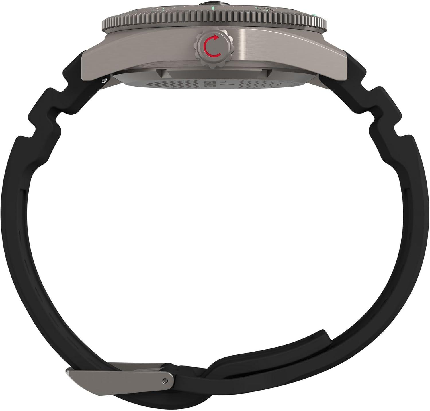 imageTimex Mens Deep Water Reef 41mm WatchBlackTitaniumBlackSilver