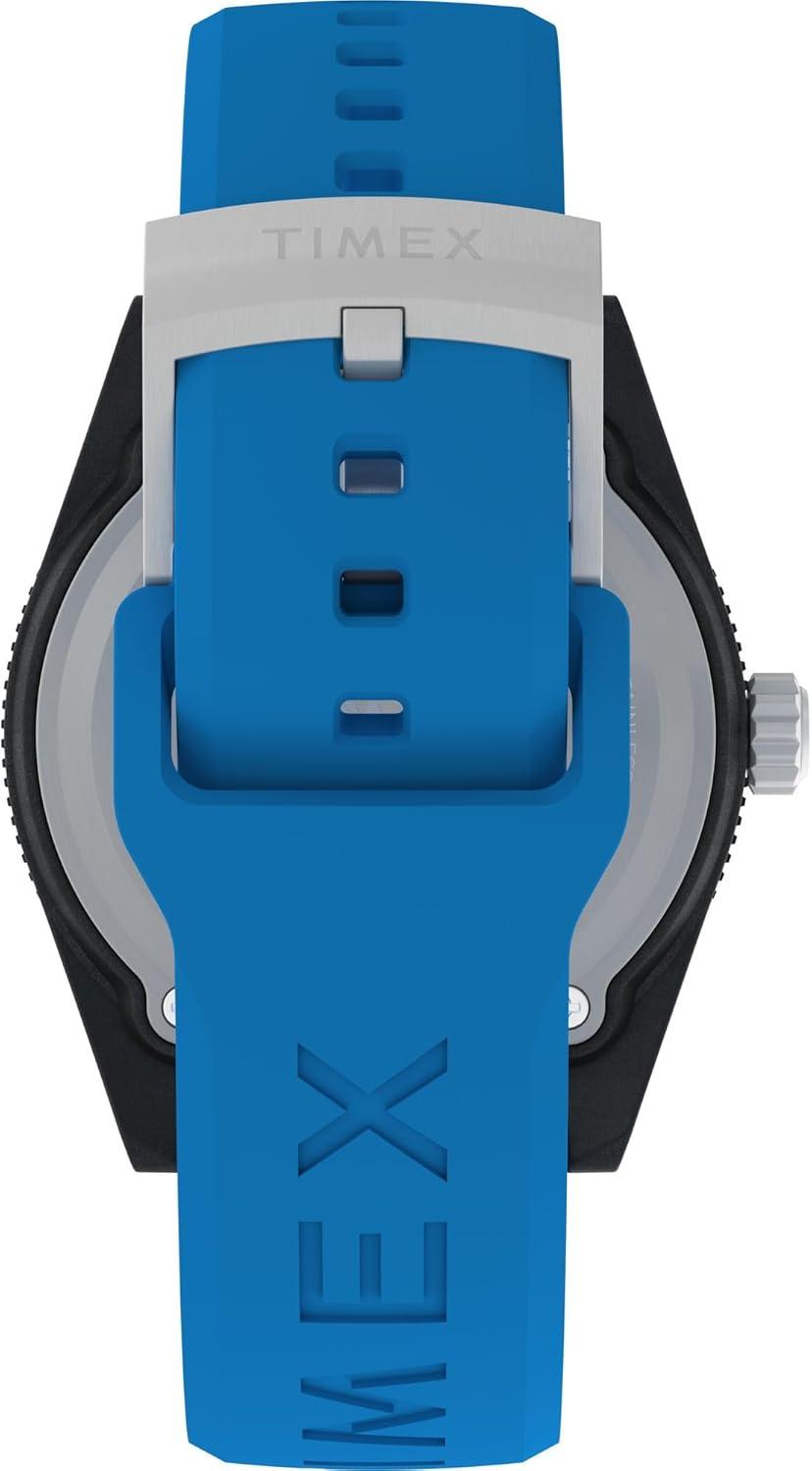 imageTimex Mens Deep Water Reef 41mm WatchBlueStainless SteelBlack