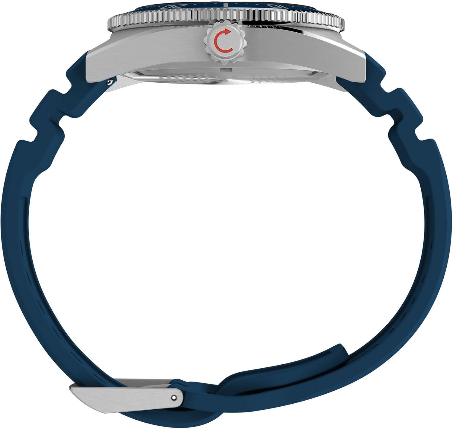 imageTimex Mens Deep Water Reef 41mm WatchBlueStainless SteelBlue