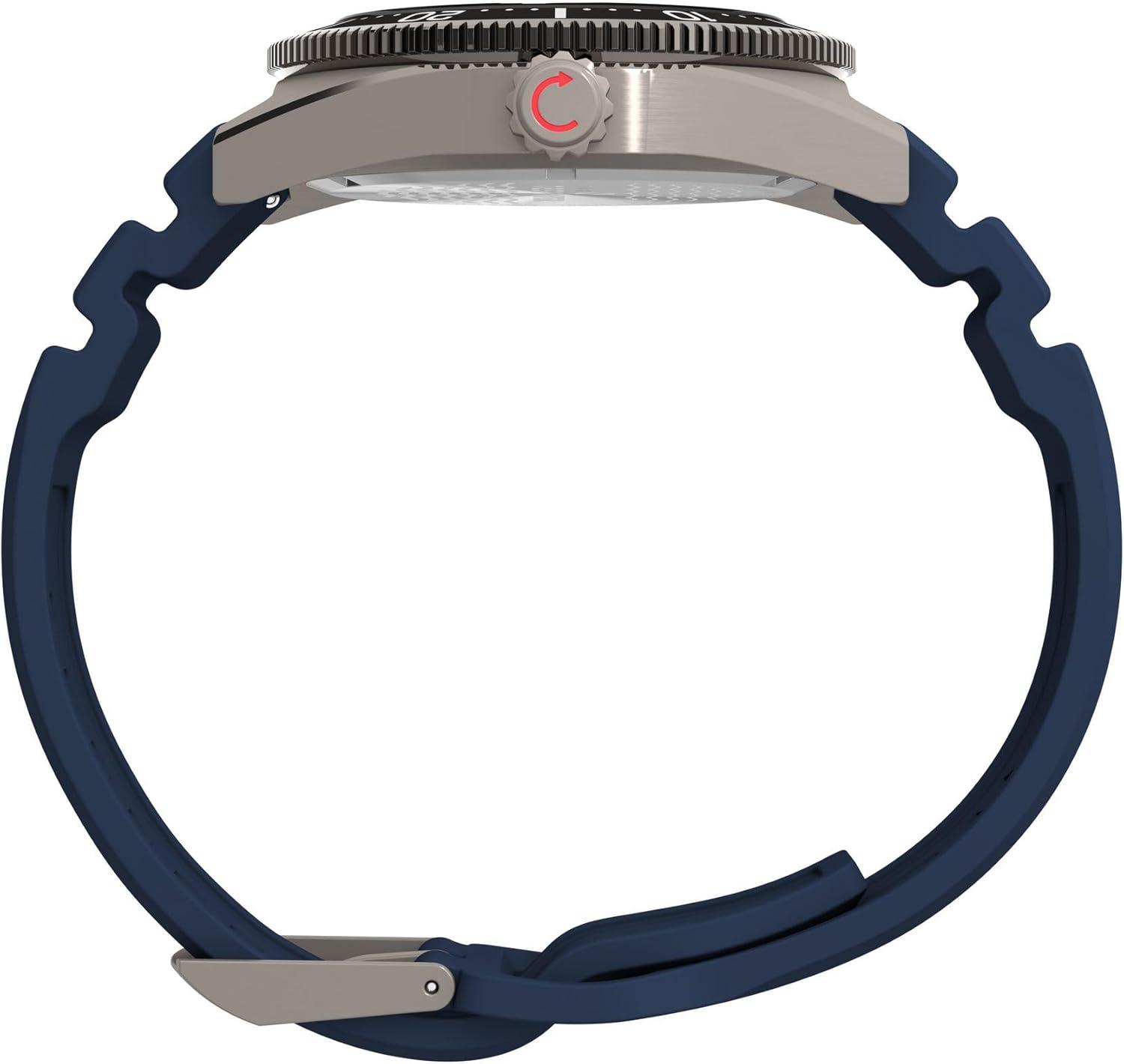 imageTimex Mens Deep Water Reef 41mm WatchBlueTitaniumBlack