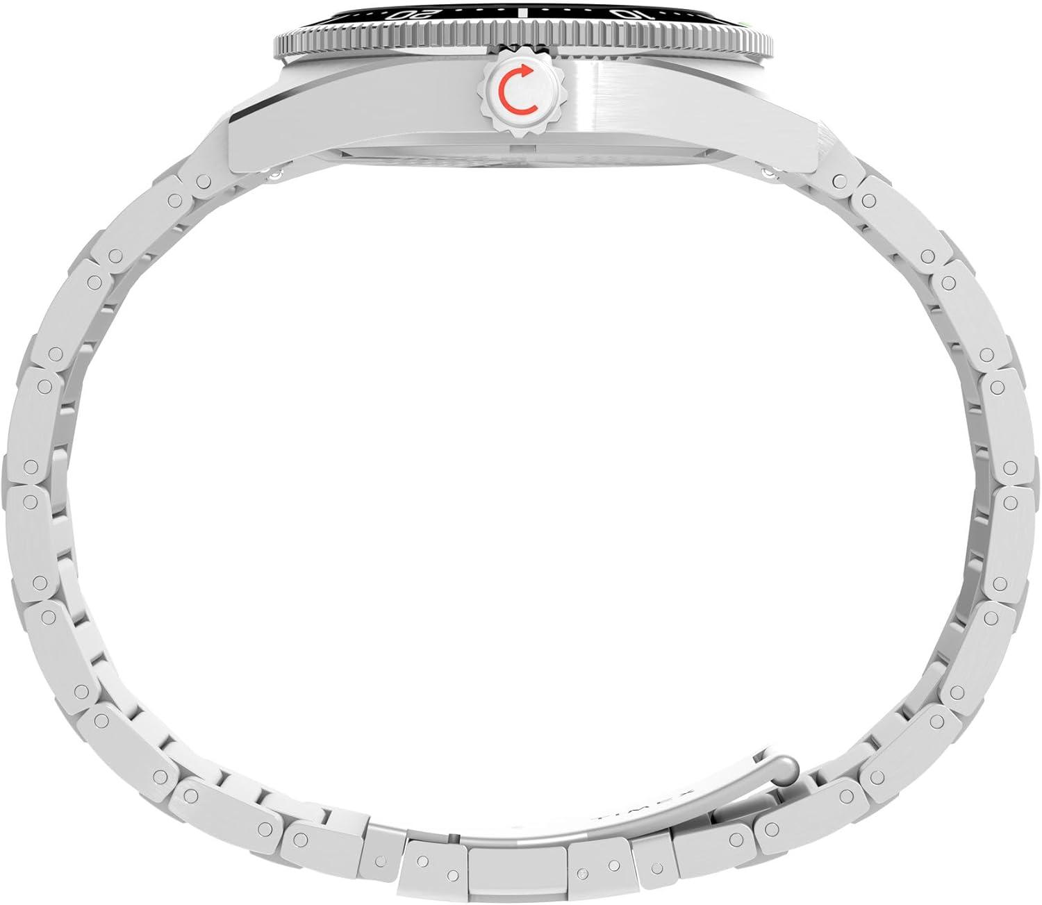 imageTimex Mens Deep Water Reef 41mm WatchStainless SteelStainless SteelBlack