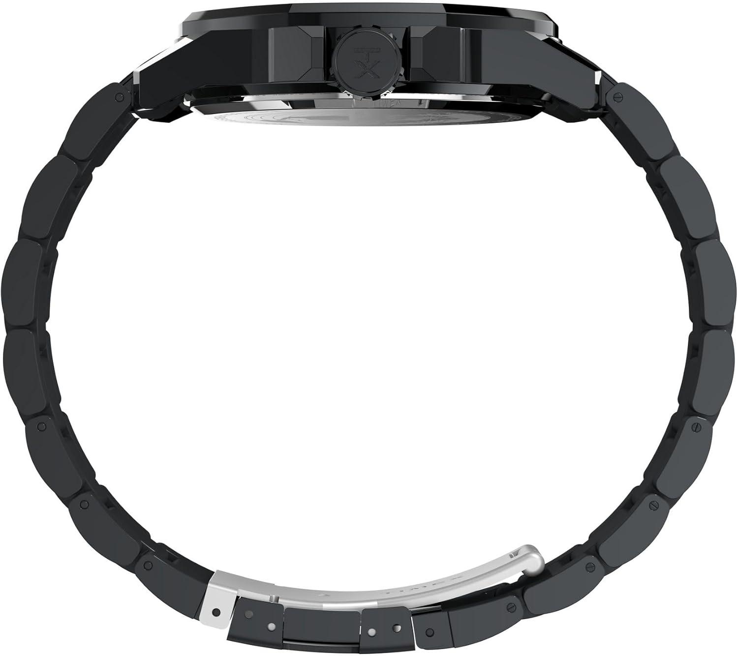 imageTimex Mens Essex Avenue 44mm Watch  Black Bracelet Black Dial Black Case