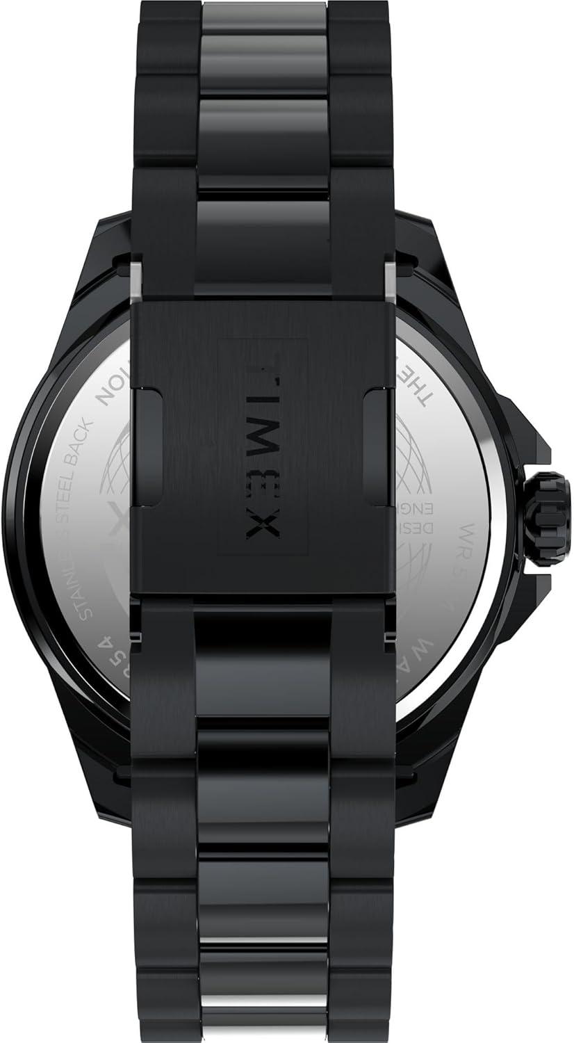 imageTimex Mens Essex Avenue 44mm Watch  Black Bracelet Black Dial Black Case