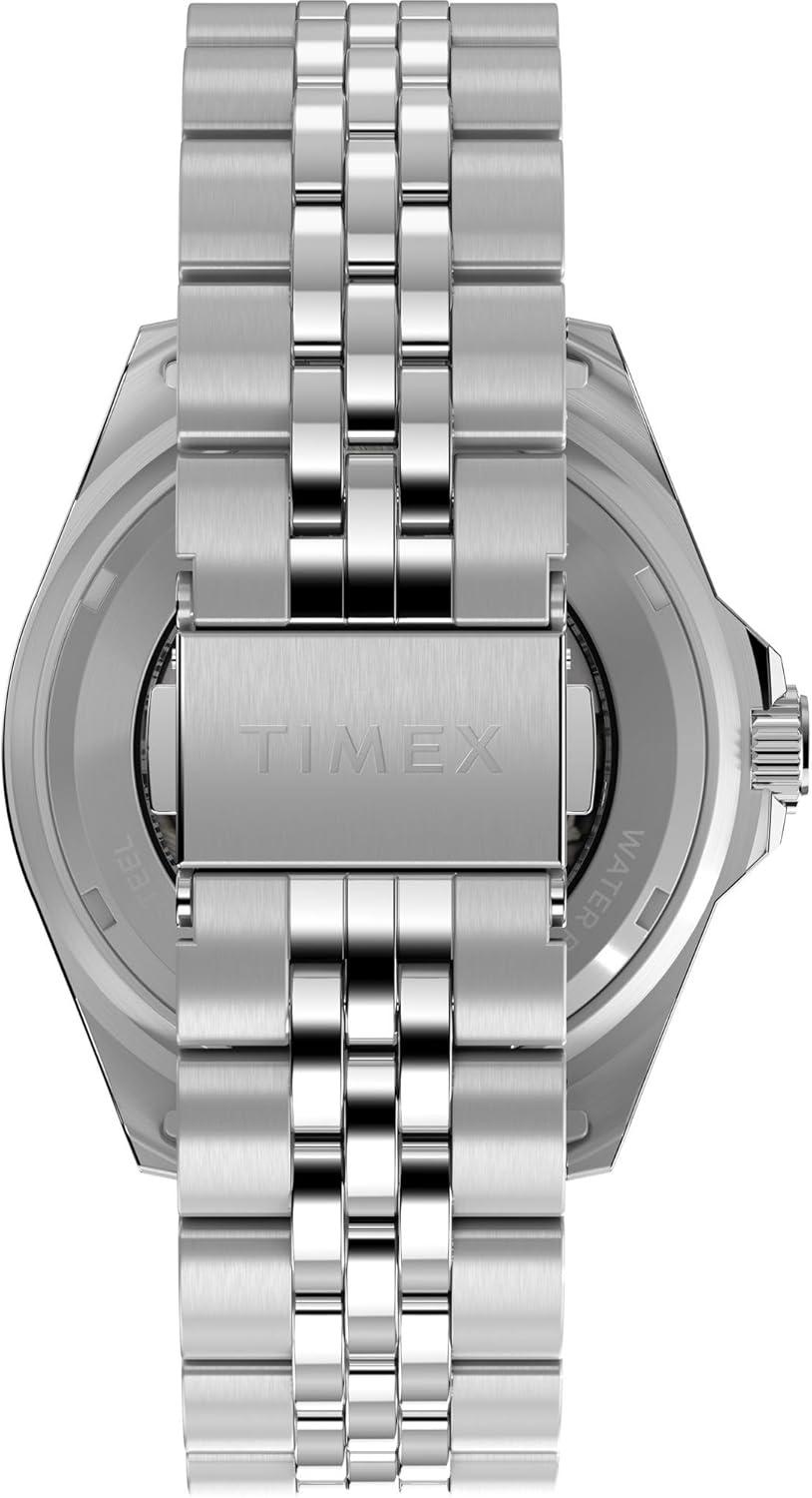imageTimex Mens Harborside Coast 40mm WatchSilverToneSilverToneBlack