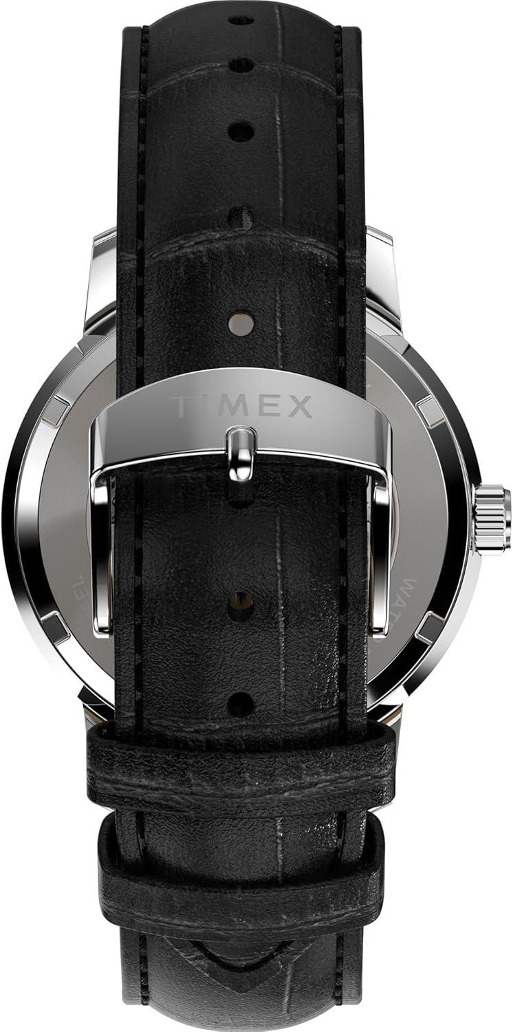 imageTimex Mens Marlin 38mm Watch  Black Strap Green Dial Stainless Steel Case