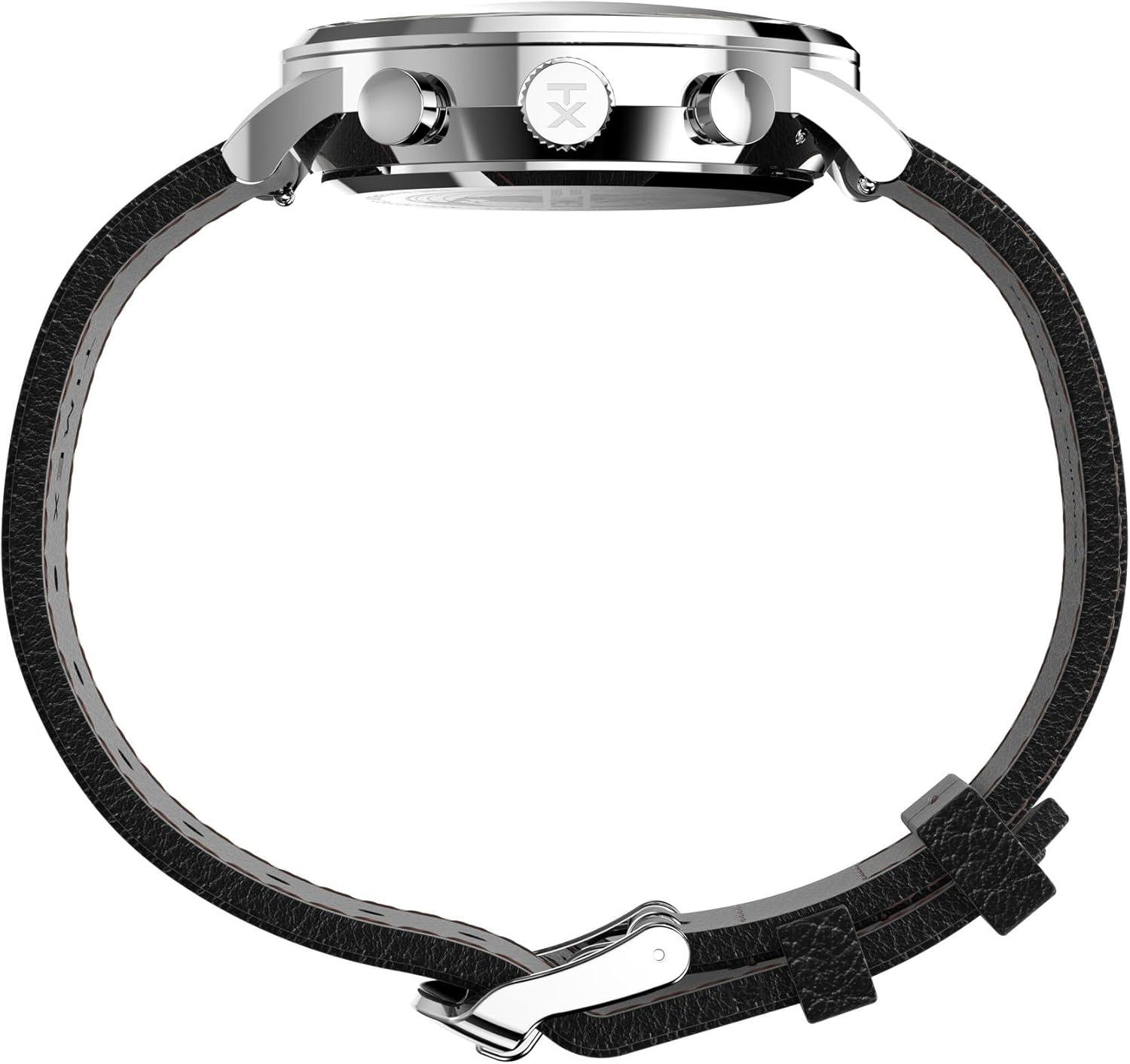 imageTimex Mens Waterbury Classic 40mm Watch  Black Strap Cream Dial Stainless Steel Case