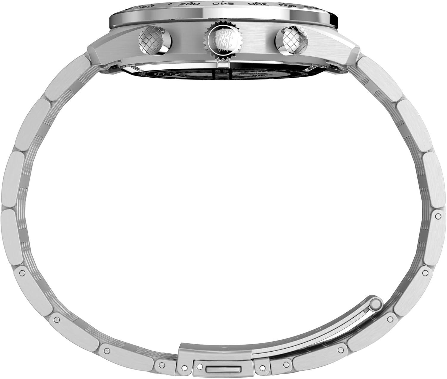 imageTimex Mens Waterbury Traditional 41mm WatchStainless SteelStainless SteelBlue