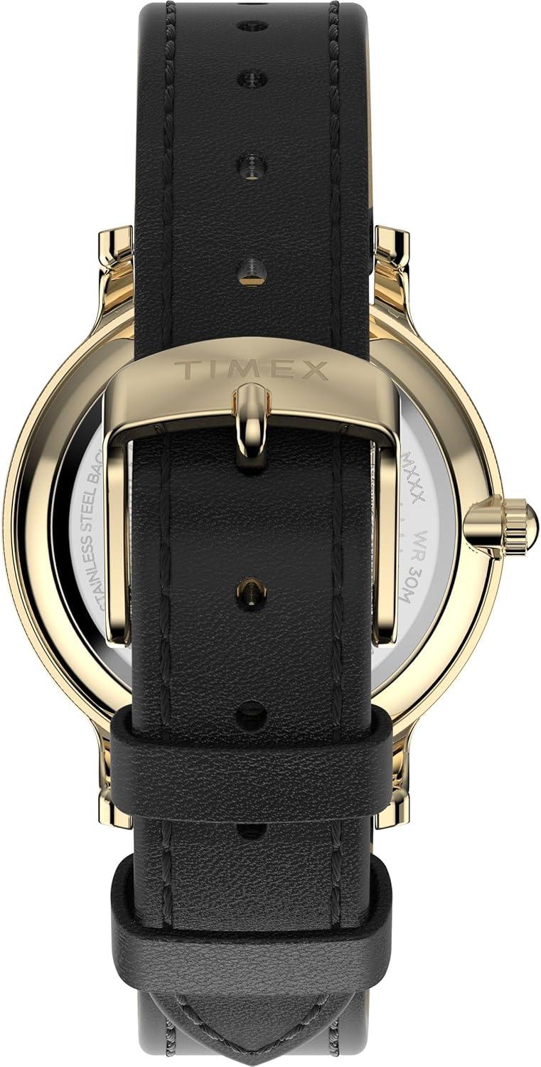 imageTimex Transcend 34mm Womens Analog Watch  Stylish Modern DesignBlackGoldToneGoldTone