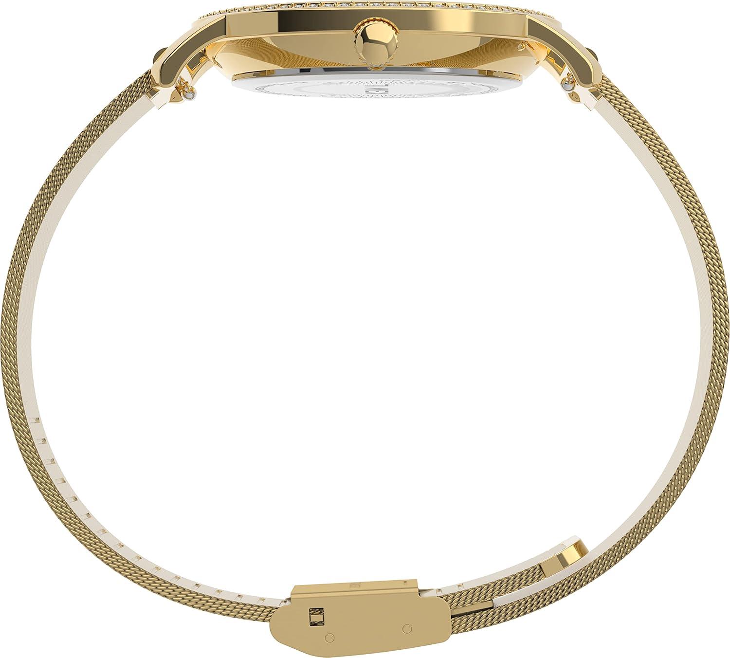 imageTimex Transcend 34mm Womens Analog Watch  Stylish Modern DesignGoldblack