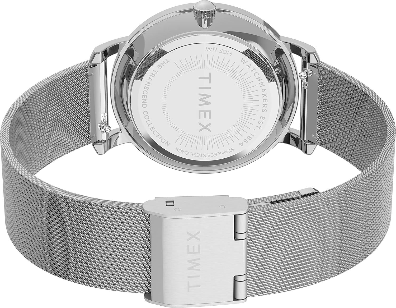 imageTimex Transcend 34mm Womens Analog Watch  Stylish Modern DesignSilverToneSilver