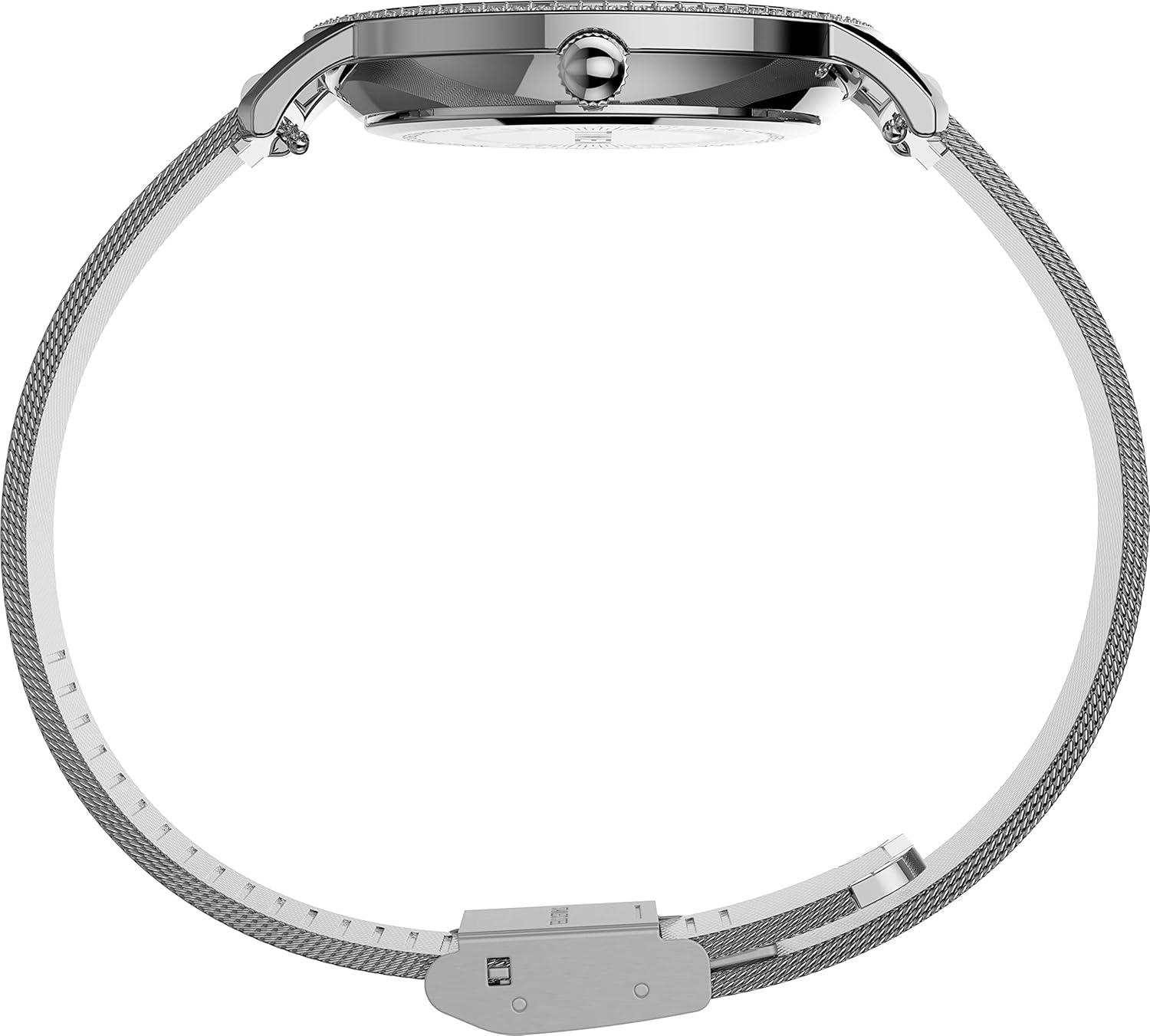 imageTimex Transcend 34mm Womens Analog Watch  Stylish Modern DesignSilverToneSilver