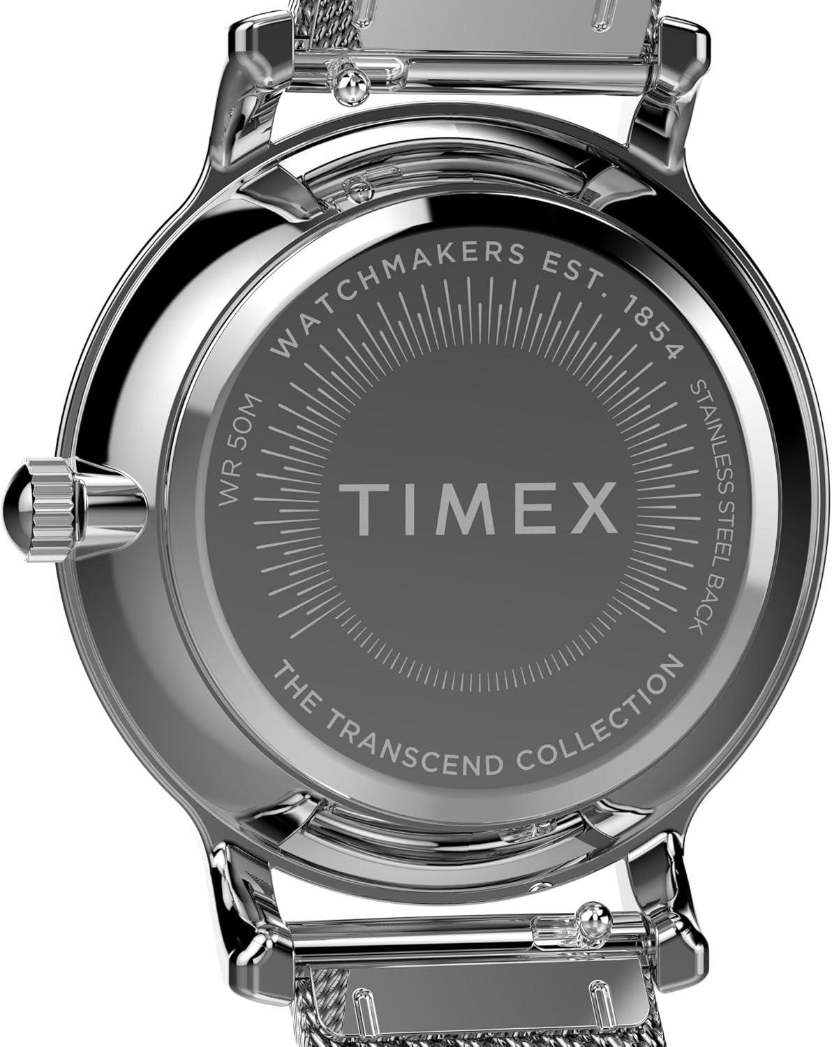 imageTimex Transcend 34mm Womens Analog Watch  Stylish Modern DesignSilverToneSilverToneSilverTone