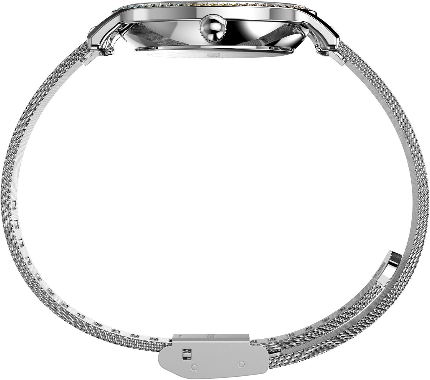 imageTimex Transcend 34mm Womens Analog Watch  Stylish Modern DesignSilverToneSilverToneSilverTone