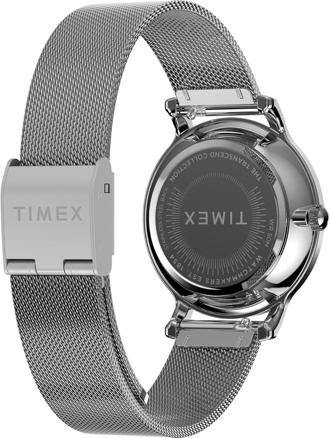 imageTimex Transcend 34mm Womens Analog Watch  Stylish Modern DesignSilverToneSilverToneSilverTone