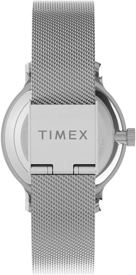 imageTimex Transcend 34mm Womens Analog Watch  Stylish Modern DesignStainless SteelSilverToneSilverTone