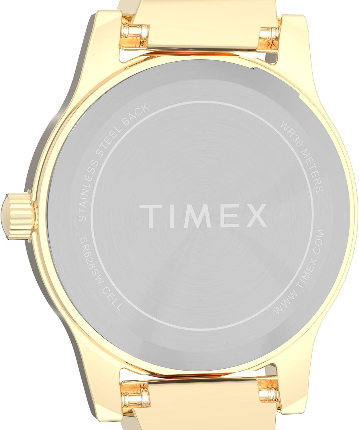 imageTimex Womens Fashion Stretch Bangles 25mm WatchGoldToneGoldToneBlack