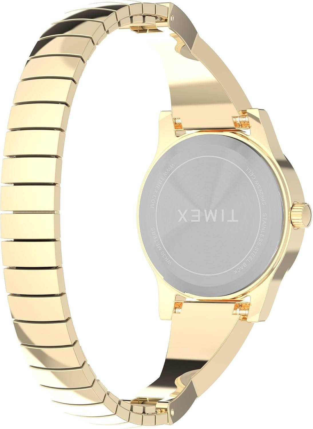 imageTimex Womens Fashion Stretch Bangles 25mm WatchGoldToneGoldToneBlack