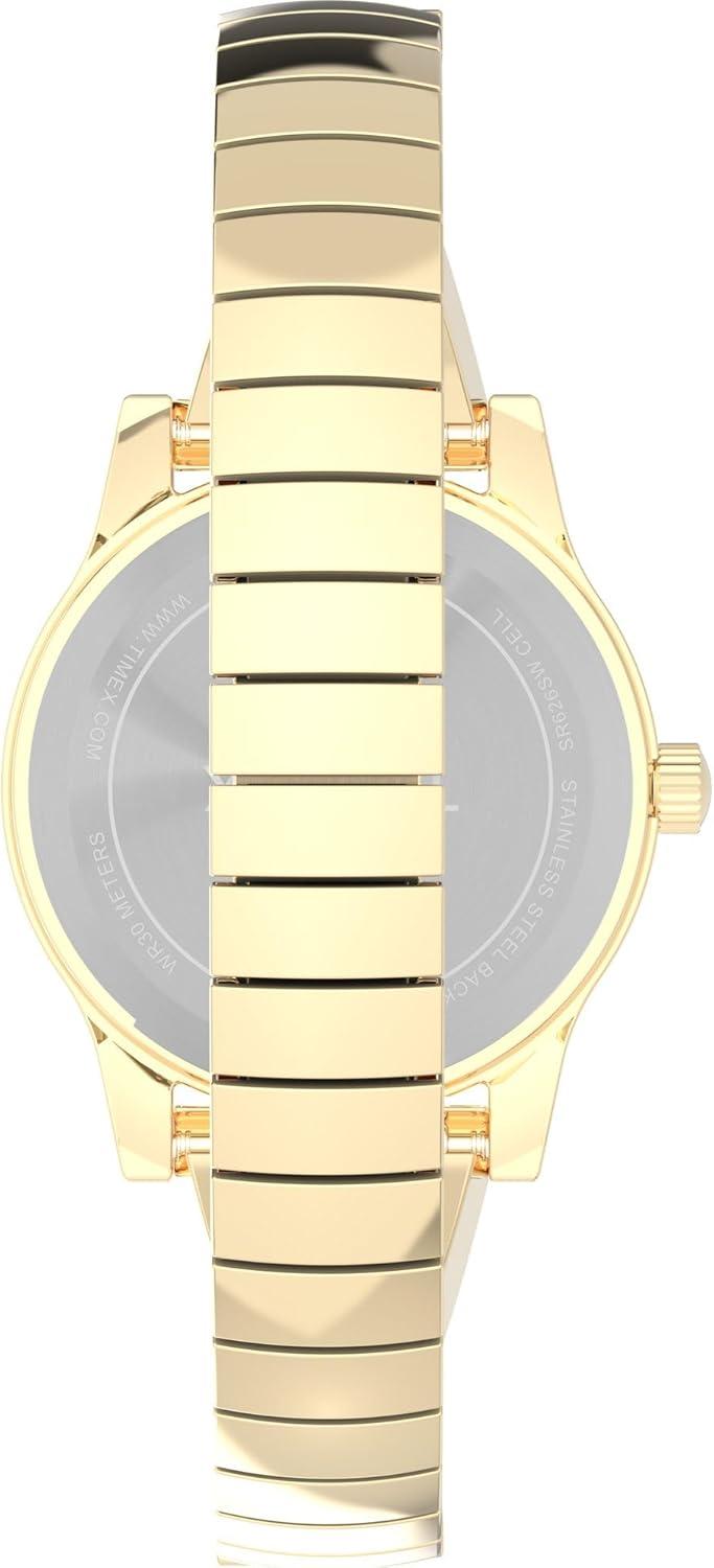 imageTimex Womens Fashion Stretch Bangles 25mm WatchGoldToneGoldToneBlack