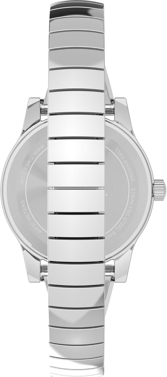 imageTimex Womens Fashion Stretch Bangles 25mm WatchSilverToneSilverToneBlue