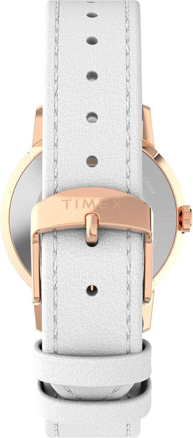 imageTimex Womens Peanuts Marlin 34mm Watch  White Strap Other Dial Rose GoldTone Case