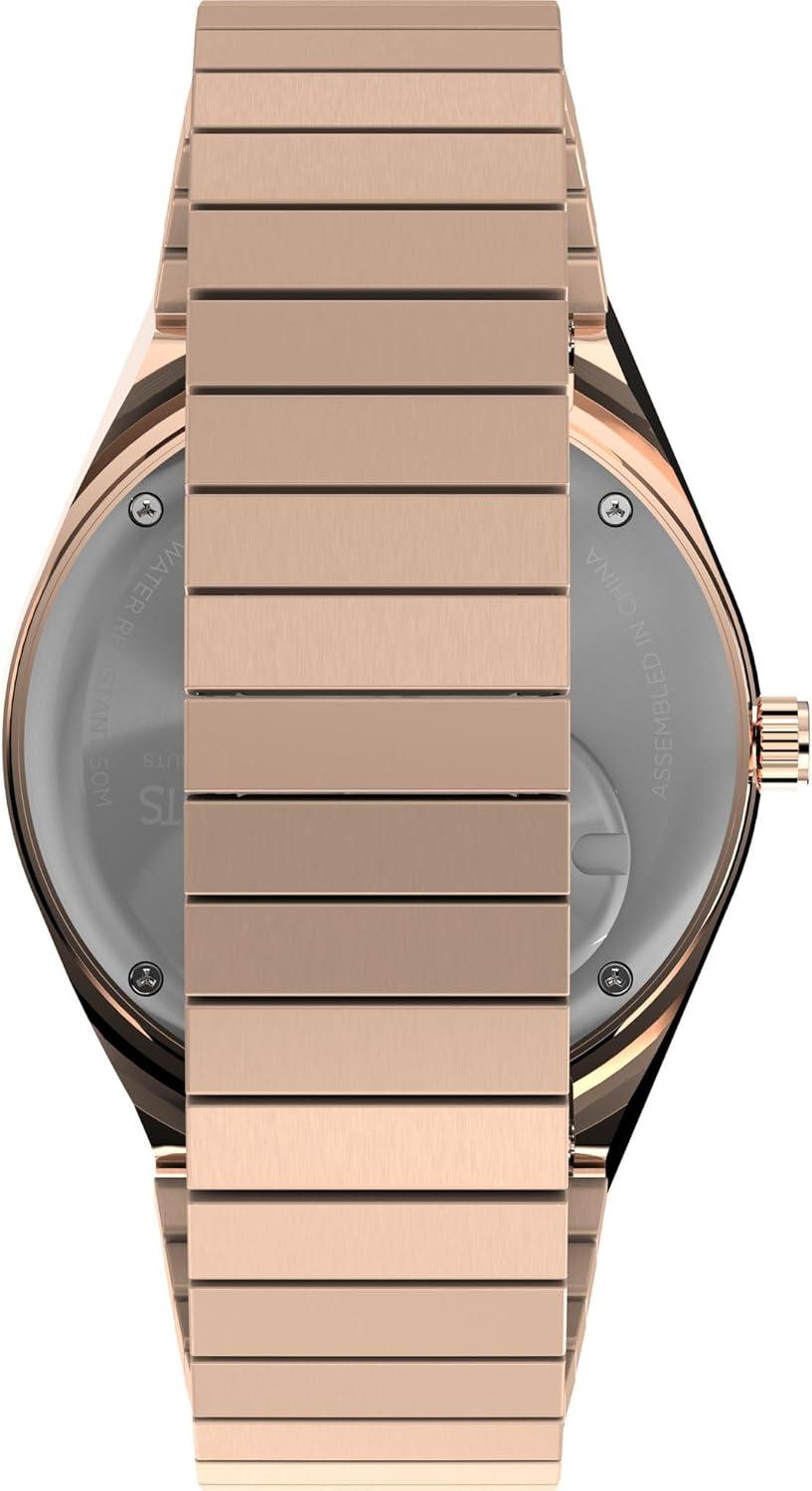 imageTimex Womens Peanuts Q 36mm Watch  Rose GoldTone Expansion Band Pink Dial Rose GoldTone Case
