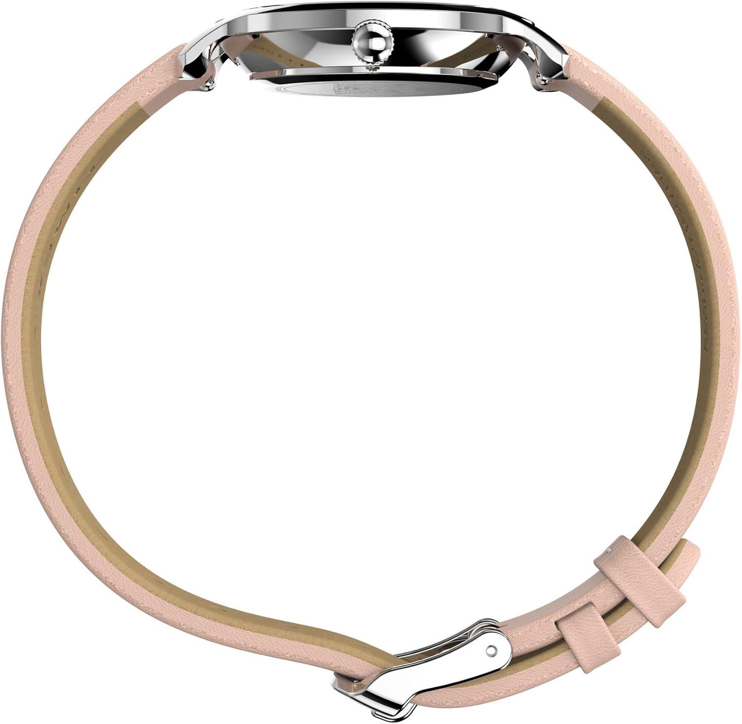 imageTimex Womens Peanuts Transcend 34mm Watch  Brown Strap SilverTone Dial SilverTone Case