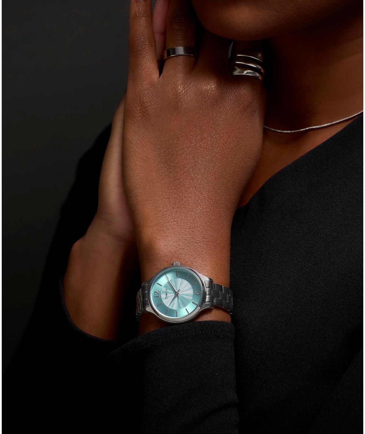 imageTimex Womens Peyton 32mm WatchSilverToneSilverToneBlue