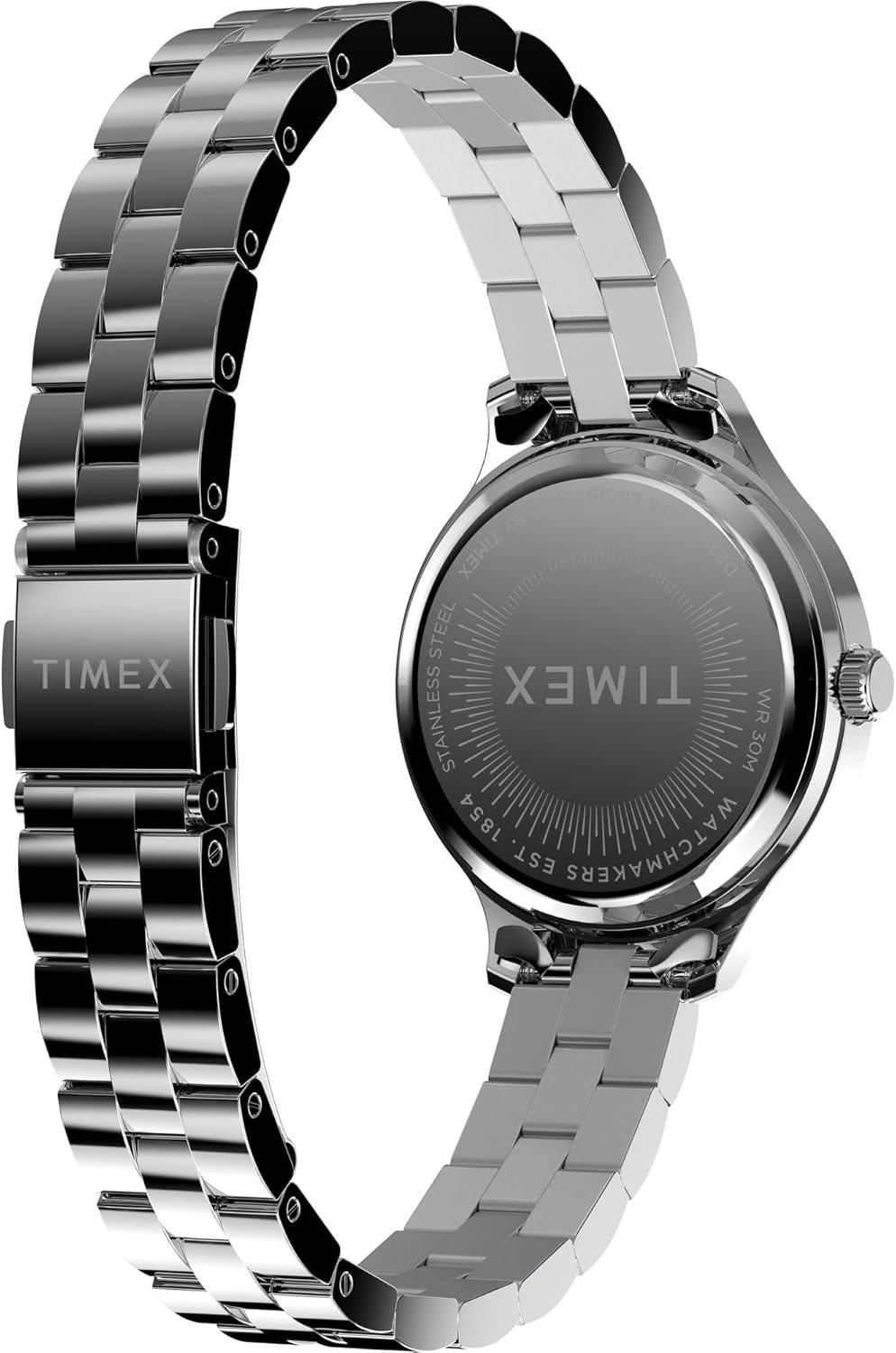 imageTimex Womens Peyton 32mm WatchSilverToneSilverToneBlue