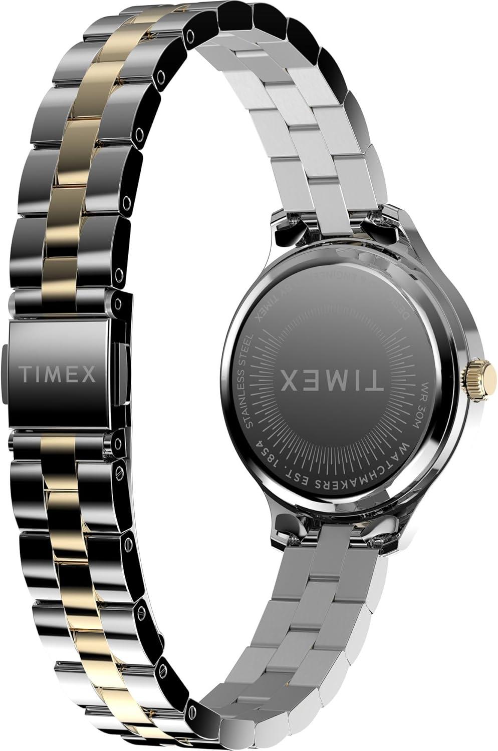 imageTimex Womens Peyton 32mm WatchTwoToneSilverToneSilverTone