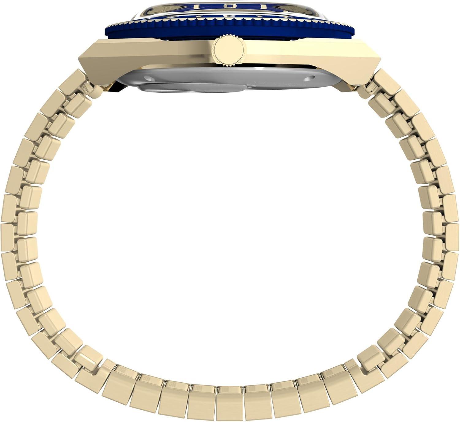 imageTimex Womens Q 36mm WatchGoldToneGoldToneBlue