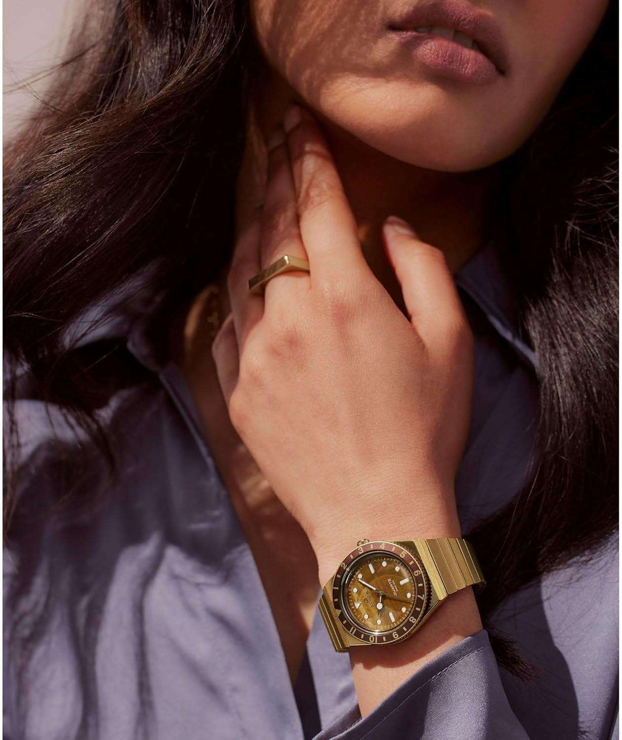 imageTimex Womens Q 36mm WatchGoldToneGoldToneBrown