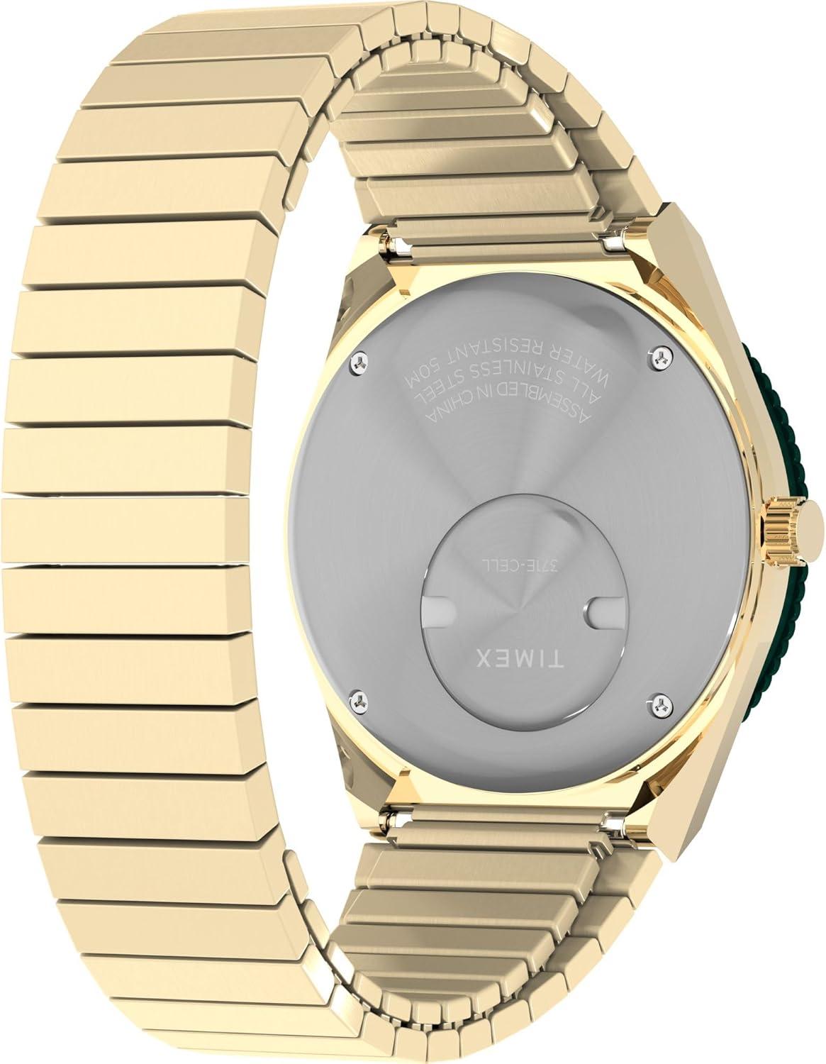 imageTimex Womens Q 36mm WatchGoldToneGoldToneGreen