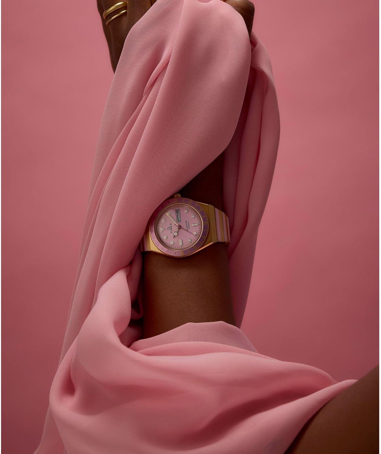 imageTimex Womens Q 36mm WatchTwoToneGoldTonePink