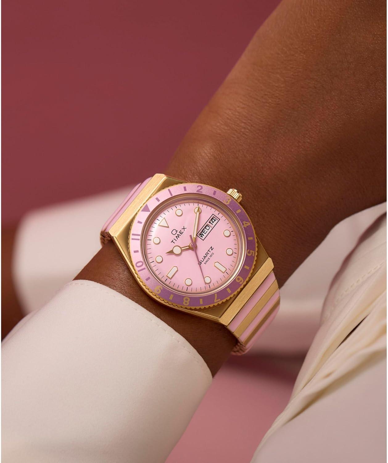 imageTimex Womens Q 36mm WatchTwoToneGoldTonePink