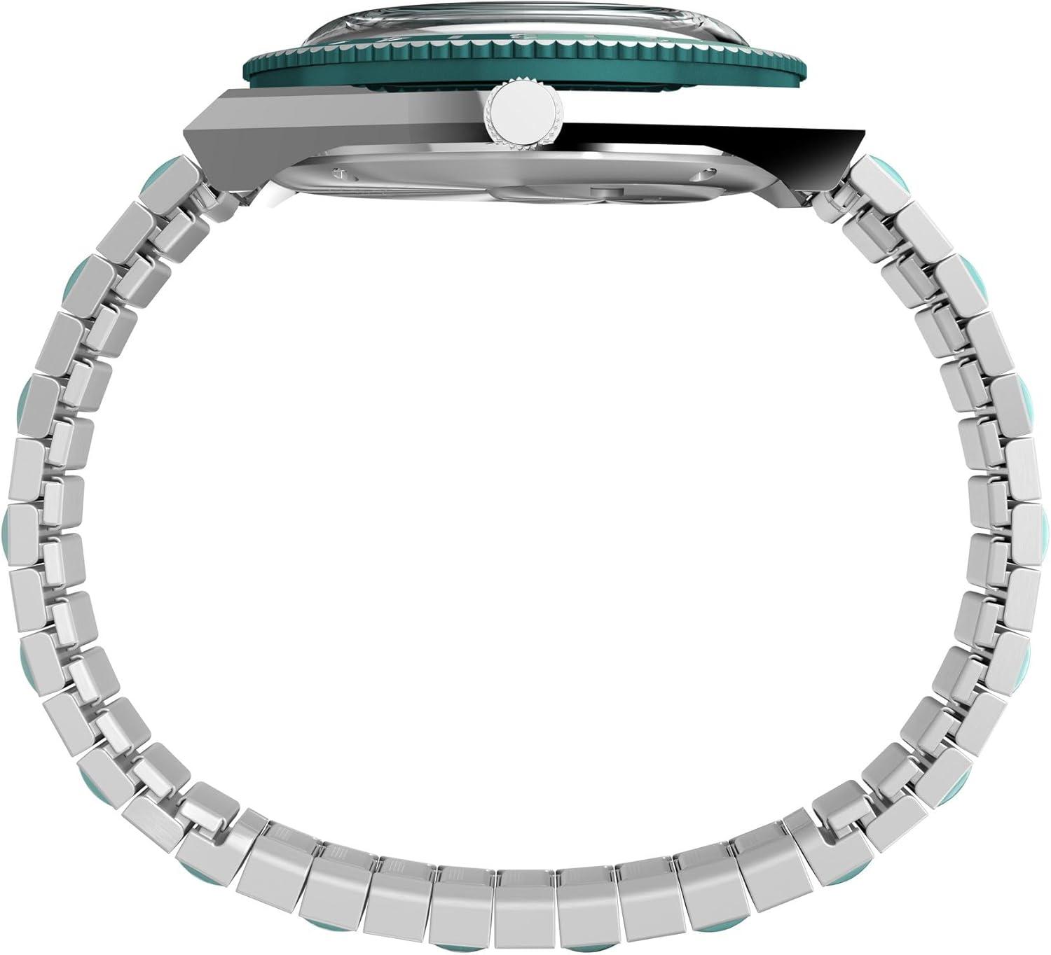 imageTimex Womens Q 36mm WatchTwoToneSilverToneBlue