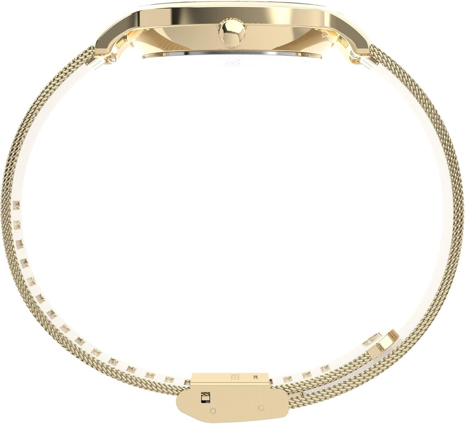 imageTimex Womens Transcend 34mm WatchGoldToneGoldToneSilverTone