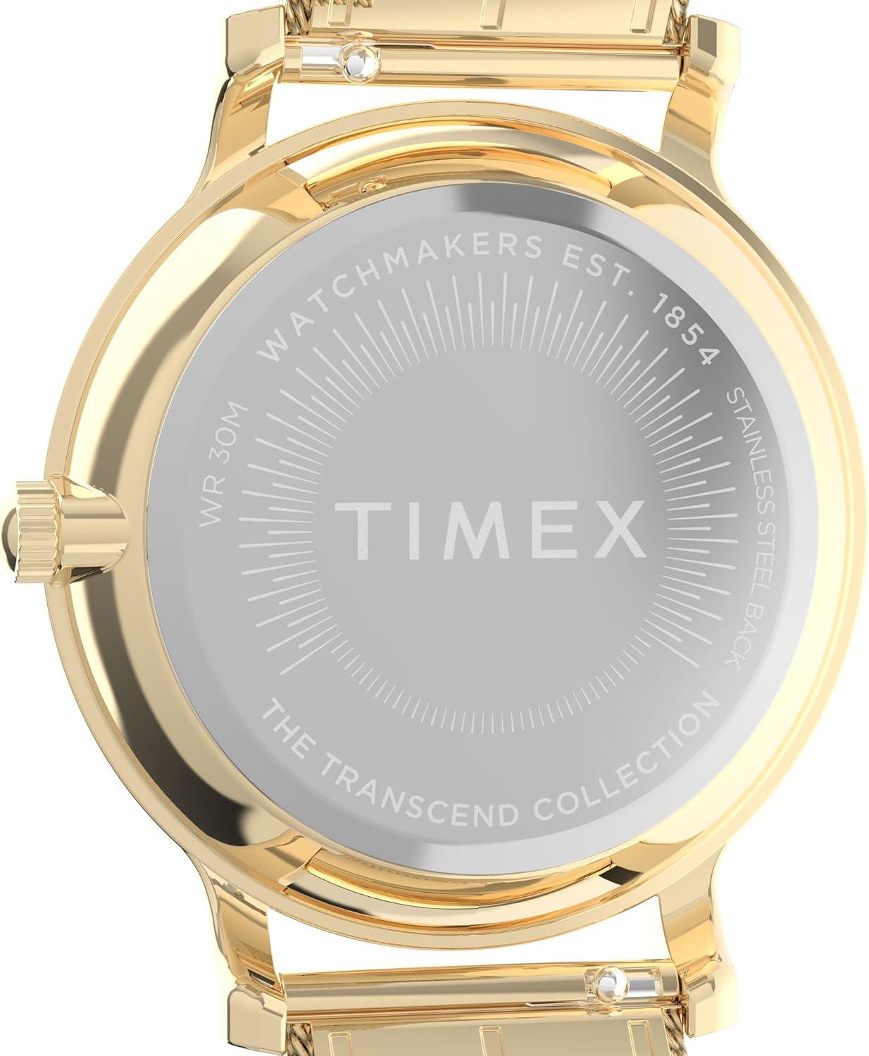 imageTimex Womens Transcend 34mm WatchGoldToneGoldToneSilverTone
