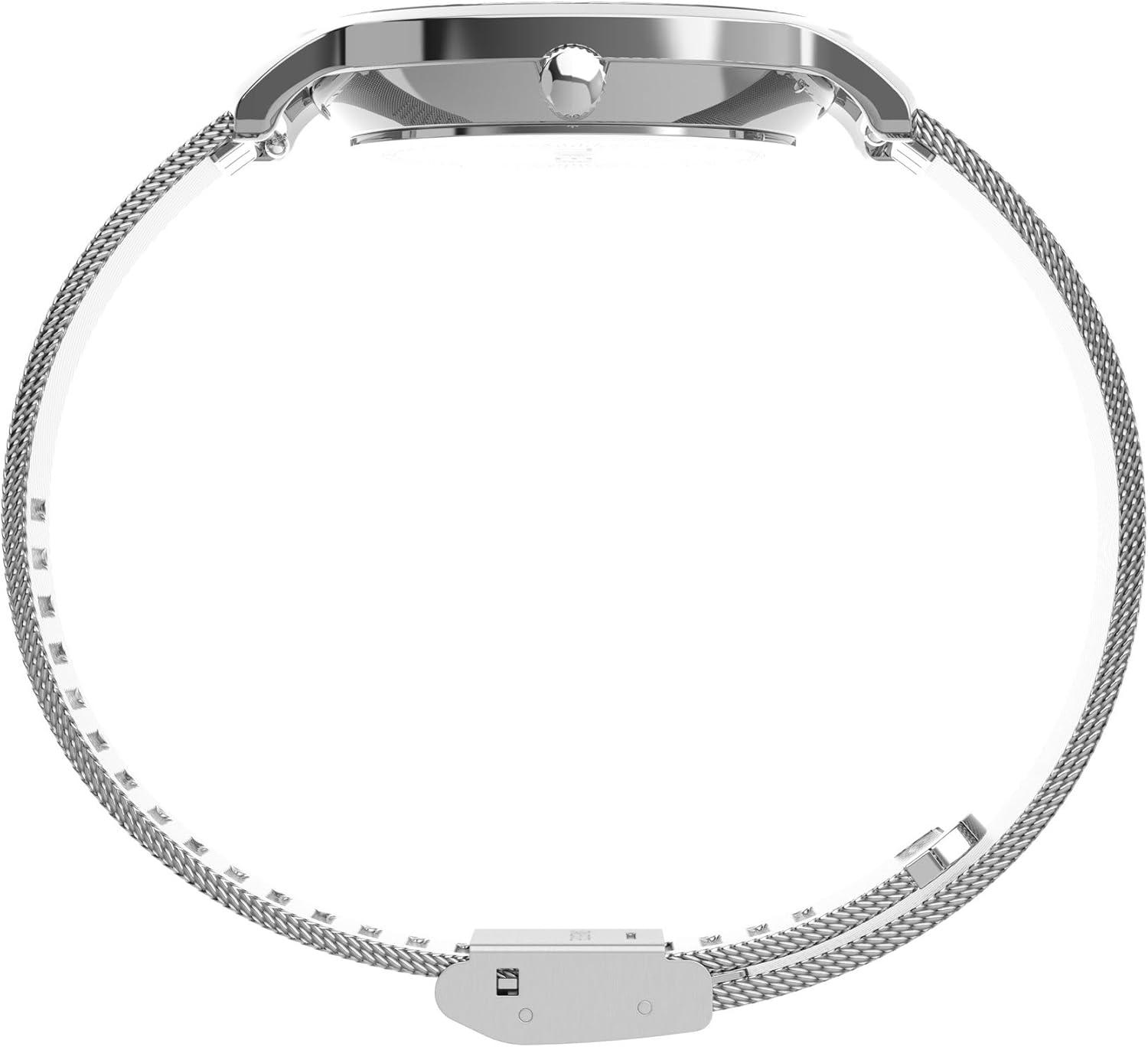 imageTimex Womens Transcend 34mm WatchSilverToneSilverToneBlue