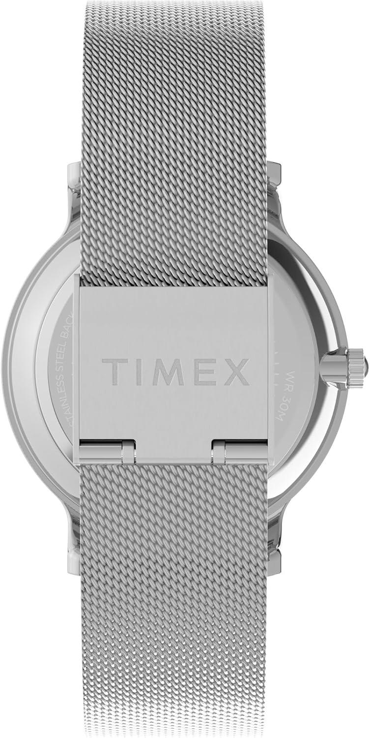 imageTimex Womens Transcend 34mm WatchSilverToneSilverToneBlue