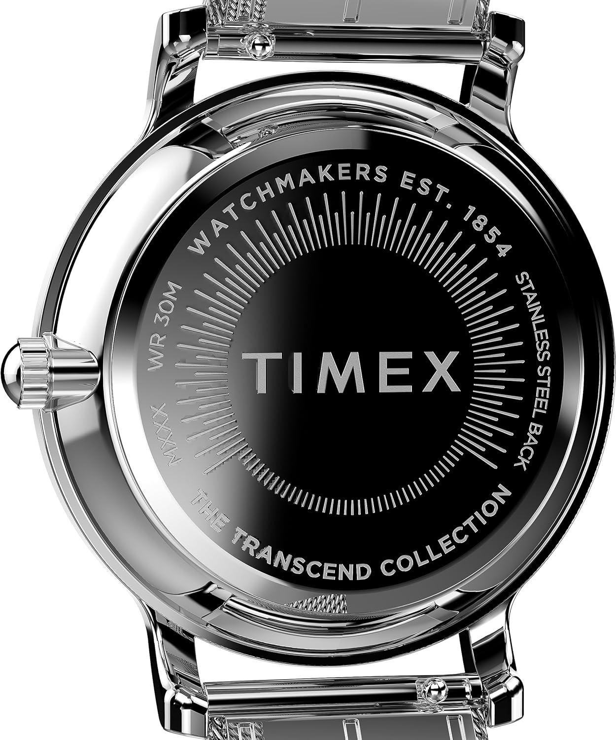 imageTimex Womens Transcend 34mm WatchSilverToneSilverToneSilverToneRainbow