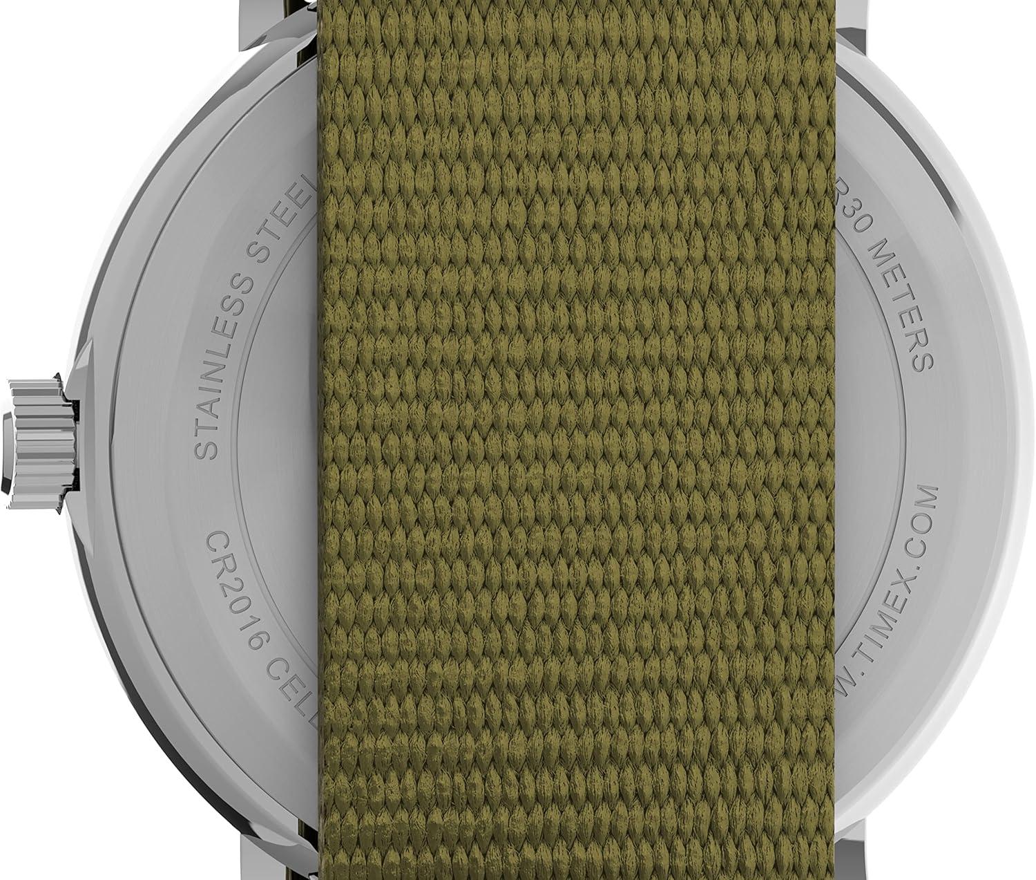 imageTimex Womens Weekender 31mm WatchGreenWhiteSilverTone