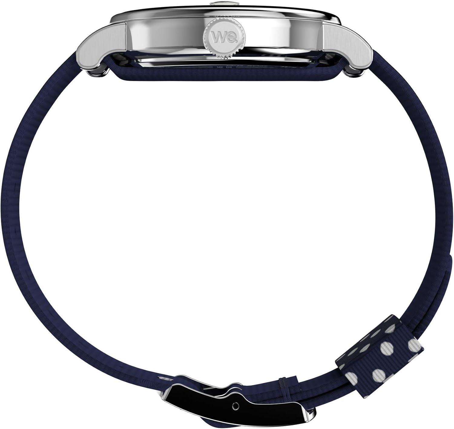 imageTimex Womens Weekender 40mm Watch  Blue Strap White Dial SilverTone Case