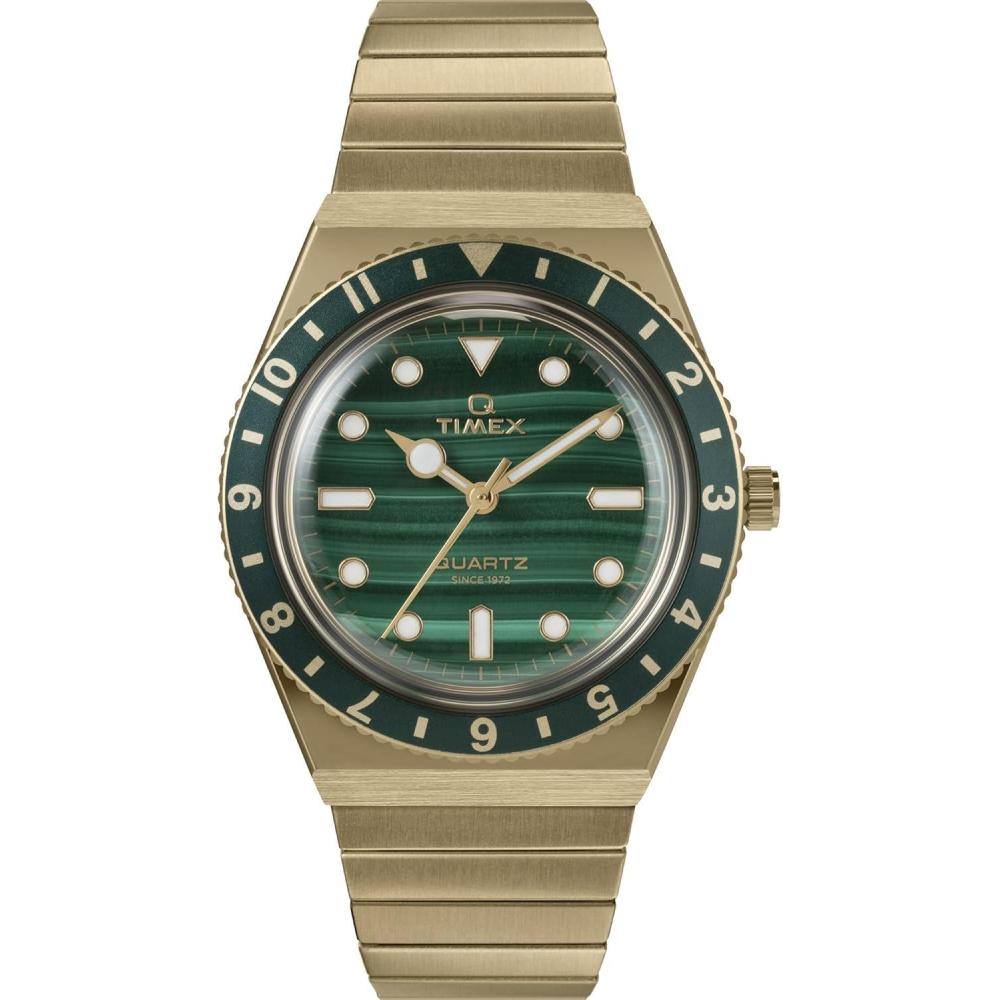 imageTimex Womens Q 36mm WatchGoldToneGoldToneGreen