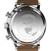 imageTimex Mens Waterbury Classic Chrono 40mm Stainless Steel Quartz Dress Watch with Leather StrapBrown